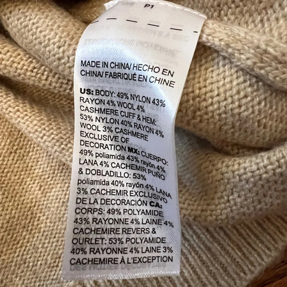 Chico’s Cashmere-Blend Embroidered Cheetah Tan Sweater Sz 0 - Picture 4 of 7